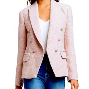 L'AGENCE Blush Pink Textured Blazer